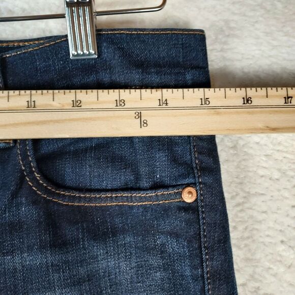 LOFT Women’s Modern Straight Jeans Size 6 28 Dark Wash Denim Classic Mid Rise - Picture 8 of 10